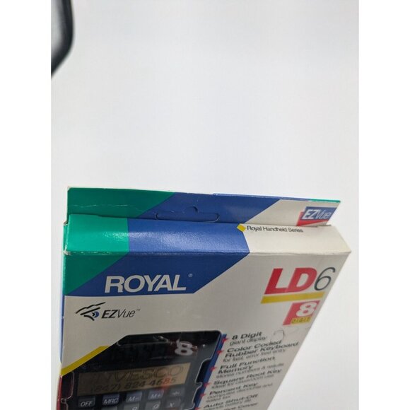 Royal LD6 EZ VUE Calculator 8 Digit‎ Solar and Battery Power w/ Manual - Picture 2 of 7